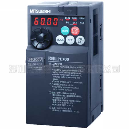 三菱變頻器FR-E720-0.1K日本原裝,電源三相220V,